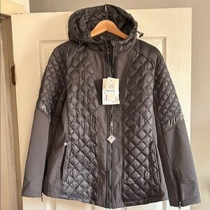 1 Madison Women's Quilted Black Ski Jacket